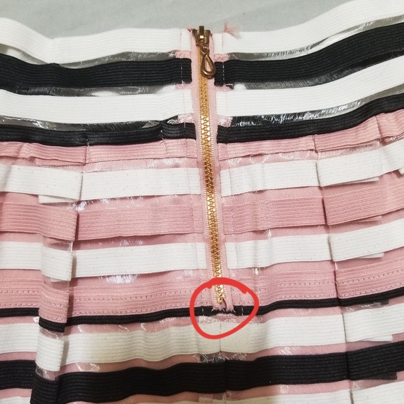 **CLEARANCE** Black, White, and Pink Pleated Skirt - Picture 7 of 8